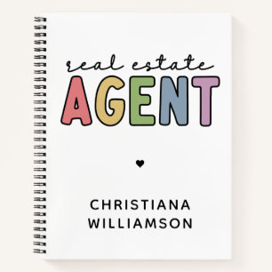 Custom Name Real Estate Agent   Realtor Gifts Notebook