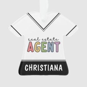 Custom Name Real Estate Agent   Realtor Gifts Ornament