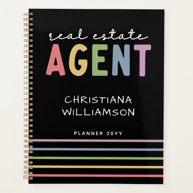Custom Name Real Estate Agent | Realtor Gifts Planner (Front)