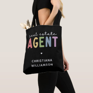 Custom Name Real Estate Agent   Realtor Gifts Tote Bag