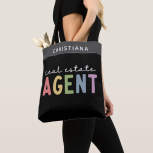 Custom Name Real Estate Agent Realtor Gifts Tote Bag