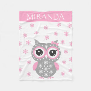Custom Name Receiving Baby Girl Fleece Blanket