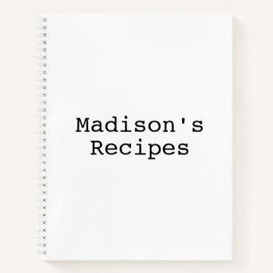 Custom Name Recipe Book Mother's day Birthday gift