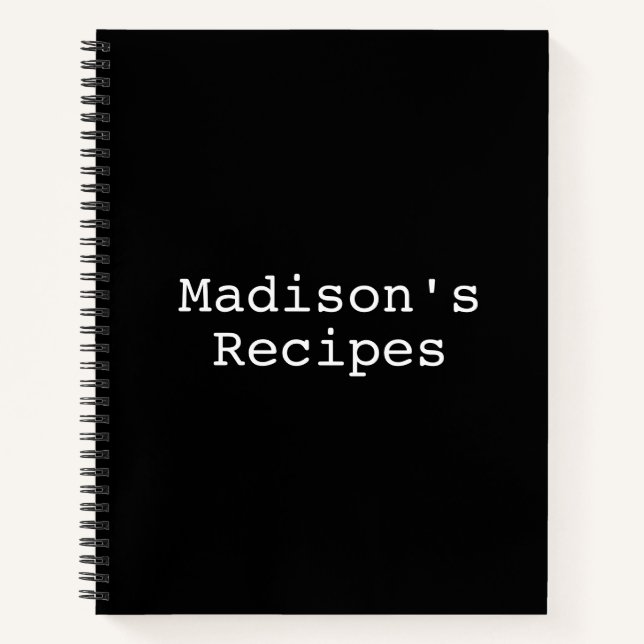 Custom Name Recipe Book Mother's day Birthday gift (Front)