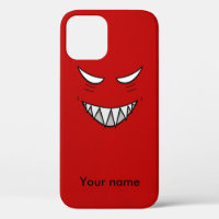 Custom Name Red Evil Grin
