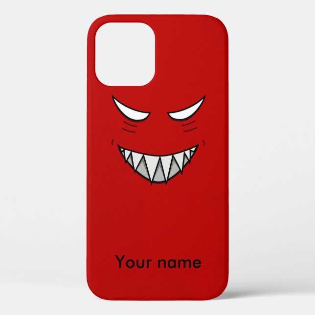 Custom Name Red Evil Grin Case-Mate iPhone Case (Back)