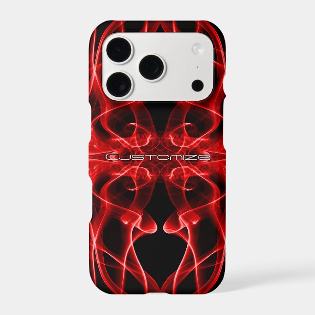 Custom Name Red Smoke Symmetrical Black (Back)