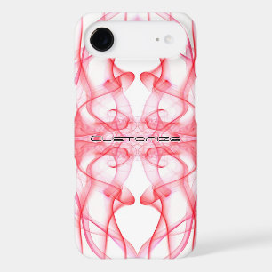 Custom Name Red Smoke Symmetrical White