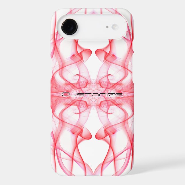 Custom Name Red Smoke Symmetrical White (Back)