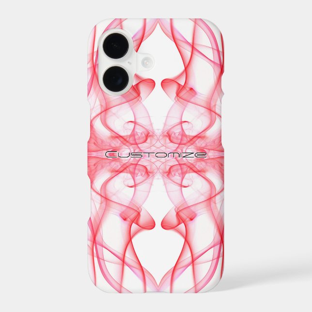 Custom Name Red Smoke Symmetrical White (Back)