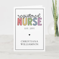 Custom Name Registered Nurse RN Nurse Graduation