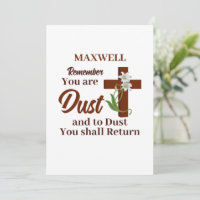 Custom Name Remember You Are Dust | Ash Wednesday