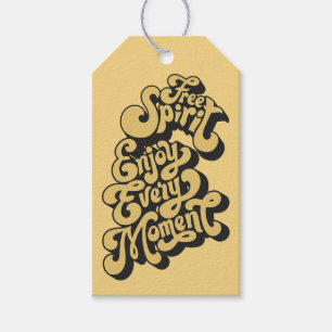 Custom Name Retro "Free Spirit" Gift Tags
