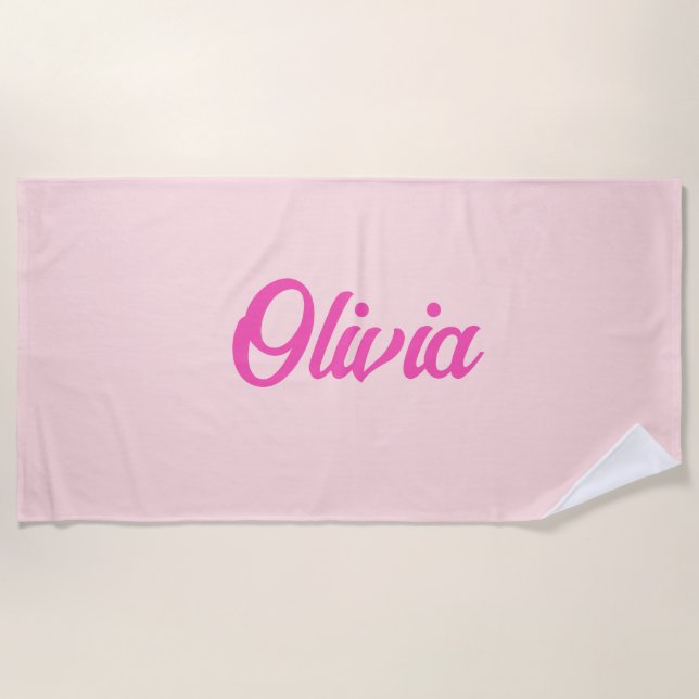 Custom Name Retro Fun Personalised Beach Towel (Front)