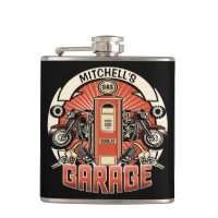 Custom NAME Retro Gas Pump Motorcycle Biker Garage