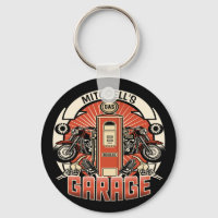 Custom NAME Retro Gas Pump Motorcycle Biker Garage