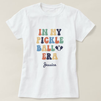 Custom Name Retro In my Pickleball Era Mum T-Shirt