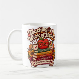 Custom Name Retro Teacher Appreciation Coffee Mug