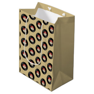 Custom Name Retro Vinyl Record Medium Gift Bag