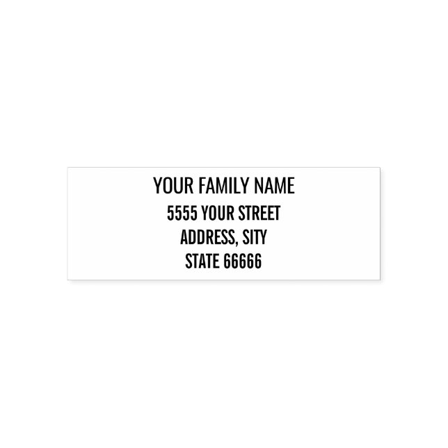 Custom Name Return Address Self-inking Stamp (Design)