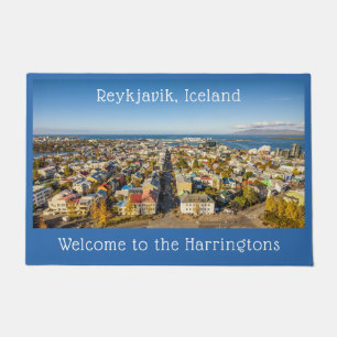 Custom Name Reykjavik Iceland Doormat