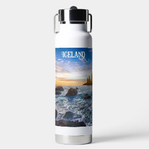 Custom Name Reynisfjara Beach, Iceland Water Bottle