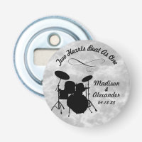 Custom Name Rock & Roll Drummer Wedding Drum Kit
