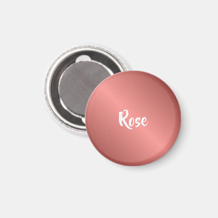 Custom name rose gold magnet