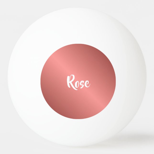 Custom name rose gold ping pong ball (Front)
