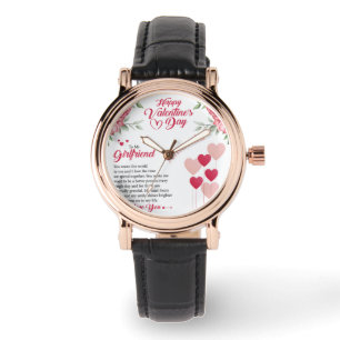 Custom Name Rose Valentine's for Girlfriend Watch