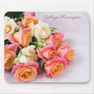 Custom name Roses mouse pad