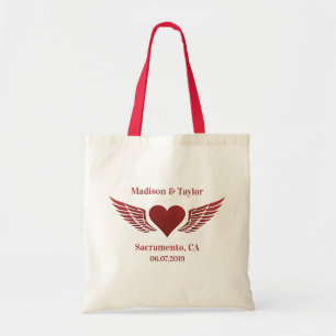 Custom name(s), location & date Wings of Love bags
