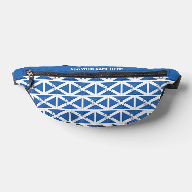 Custom Name SALTIRE FLAG OF SCOTLAND Bum Bags (Lay Down)