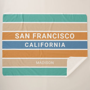 Custom Name San Francisco / YOUR TEXT Sherpa Blanket