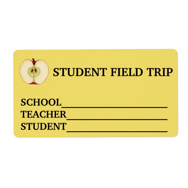 Custom Name School Field Trip Sticker (Front)