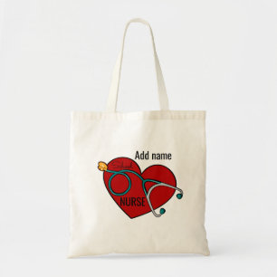 Custom Name School Nurse's Personalised RN Tote Bag