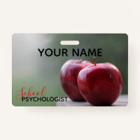 Custom Name School Psychologist's Badge