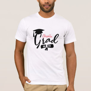 Custom Name School Year Personalised Graduation T-Shirt