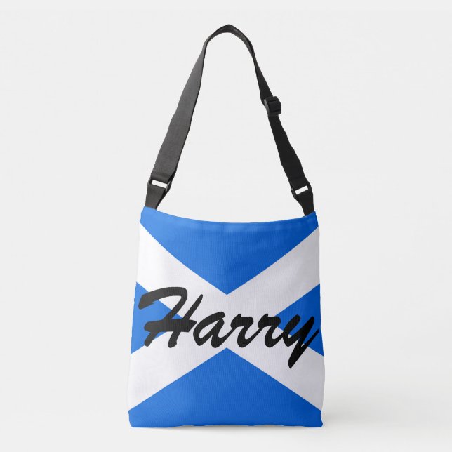 Custom name Scottish flag cbbcnt Crossbody Bag (Front)
