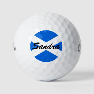 Custom Name Scottish Flag cwb gbcn Golf Balls