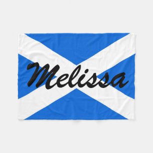 Custom Name Scottish Flag fbcn Fleece Blanket