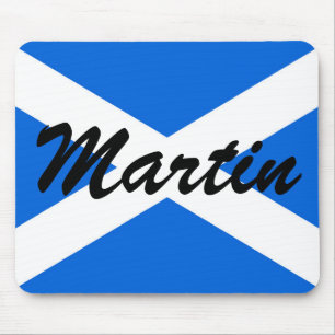 Custom Name Scottish Flag mpcnt Mouse Mat