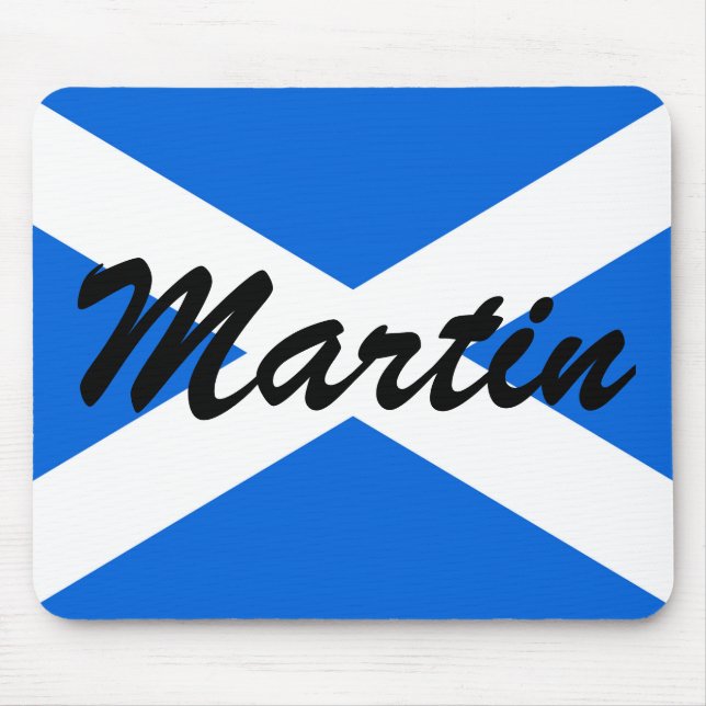 Custom Name Scottish Flag mpcnt Mouse Mat (Front)