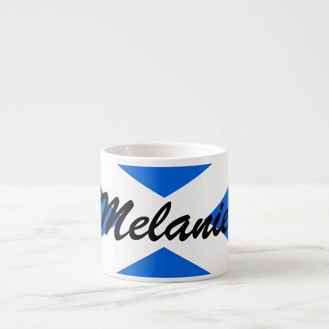Custom Name Scottish Flag mugcnt Espresso Cup (Front)