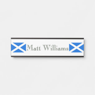 Custom Name Scottish Flag npcnt Door Sign