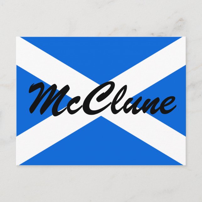 Custom Name Scottish Flag pccnt Postcard (Front)