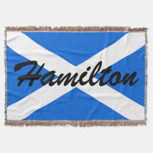 Custom Name Scottish Flag tbcn Throw Blanket