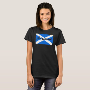 Custom Name Scottish Flag Womens cn T-Shirt