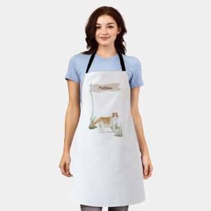 Custom Name Scottish Fold Cat Pet Apron