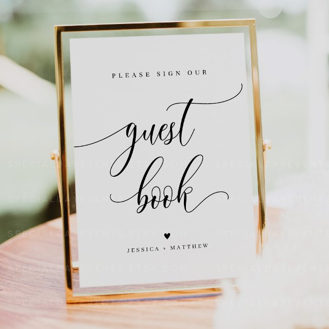 Custom Name Script Guest Book Sign 8x10" (Creator Uploaded)